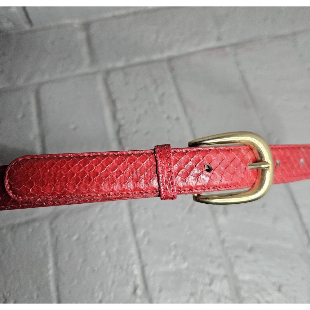 Snakeskin Women's Belt Red Size XL‎